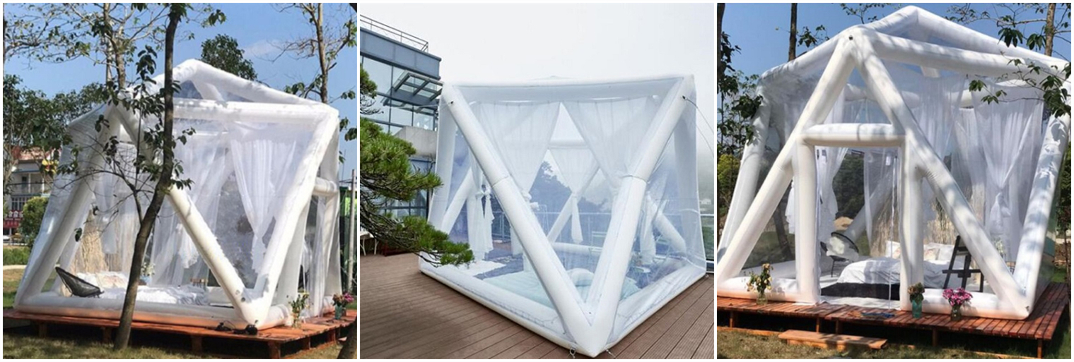 तारों से रात inflatable बुलबुला तम्बू starry night inflatable bubble tent